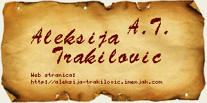Aleksija Trakilović vizit kartica